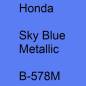 Preview: Honda, Sky Blue Metallic, B-578M.